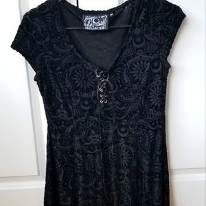 Killstar velvet skater dress size m